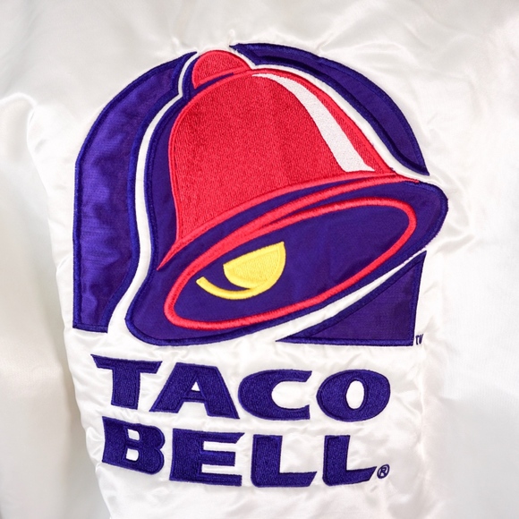 Taco Bell Rare White Bomber Jacket 5 Year Embroide - Picture 4 of 8